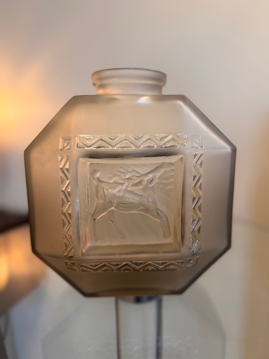 Art Deco Vase « Deer » Sepia Patina Signed Charles Schneider ( Art Deco Vases 1930 ) -photo-2