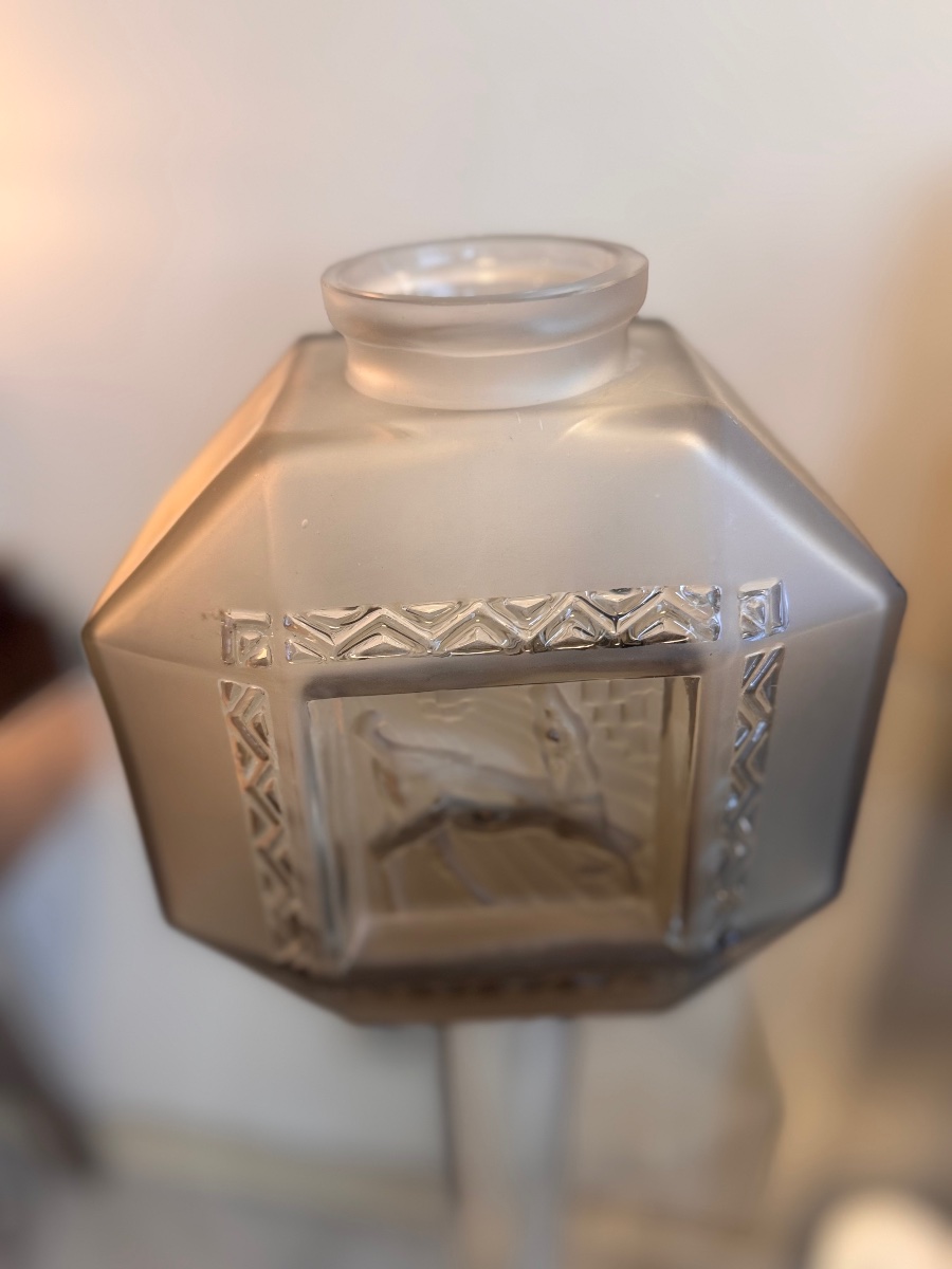 Art Deco Vase « Deer » Sepia Patina Signed Charles Schneider ( Art Deco Vases 1930 ) -photo-1