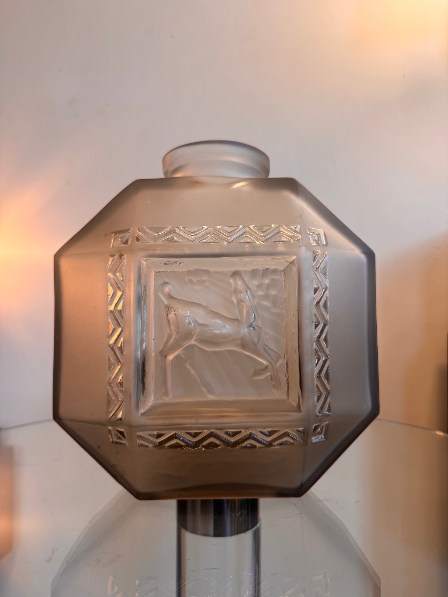 Art Deco Vase « Deer » Sepia Patina Signed Charles Schneider ( Art Deco Vases 1930 ) -photo-4