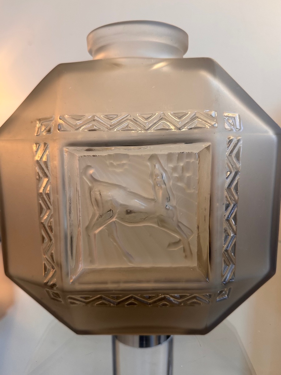 Art Deco Vase « Deer » Sepia Patina Signed Charles Schneider ( Art Deco Vases 1930 ) -photo-5