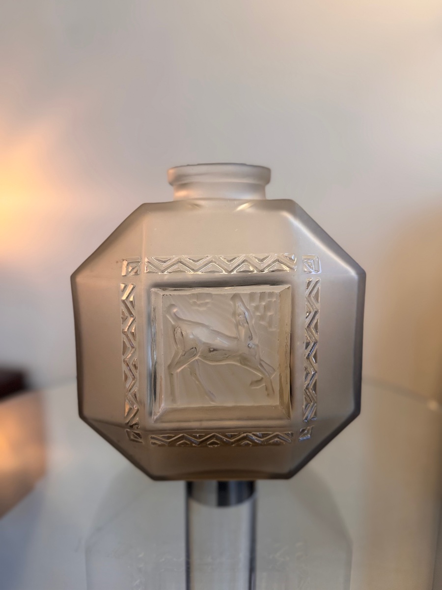 Art Deco Vase « Deer » Sepia Patina Signed Charles Schneider ( Art Deco Vases 1930 ) 