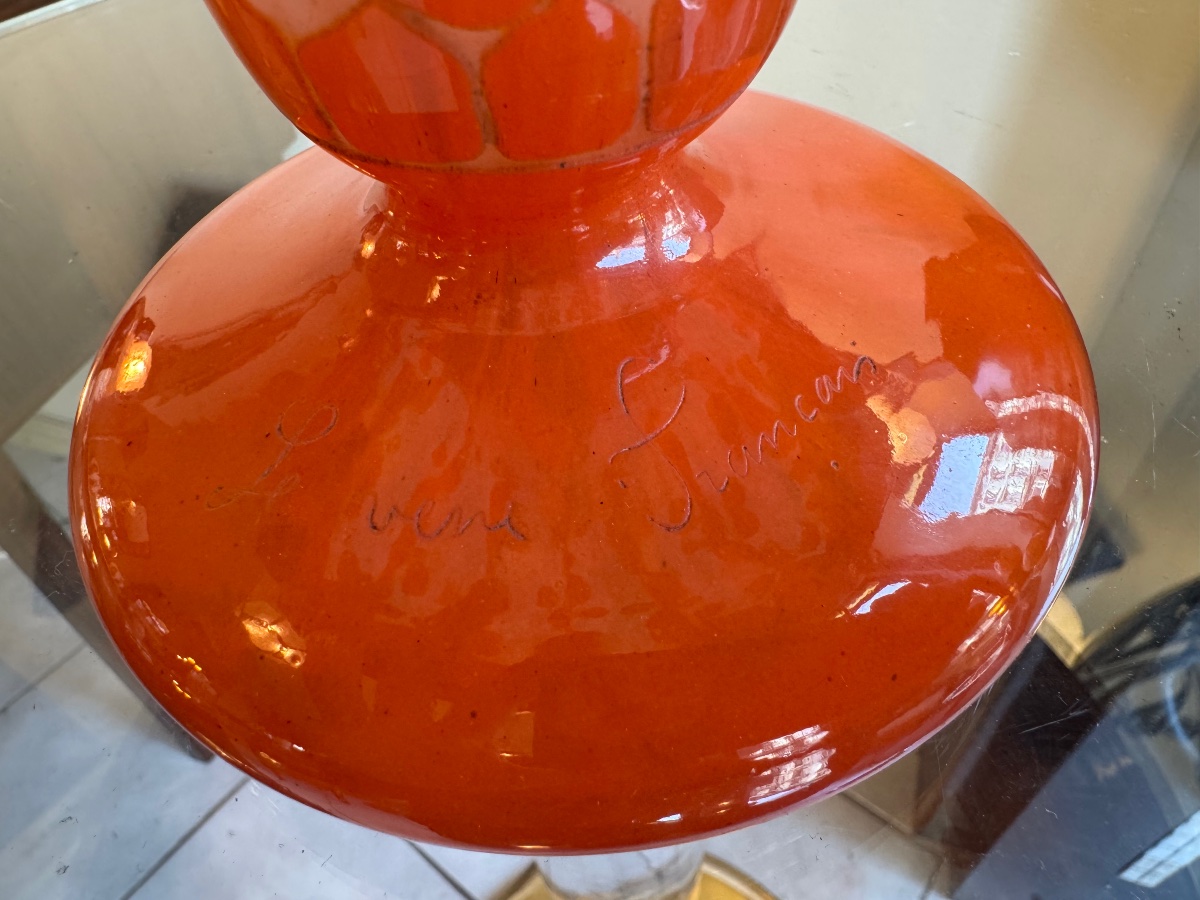 Importante Coupe Art Déco « Les Rubaniers » en verre multicouche Signée « Le Verre Français » -photo-8