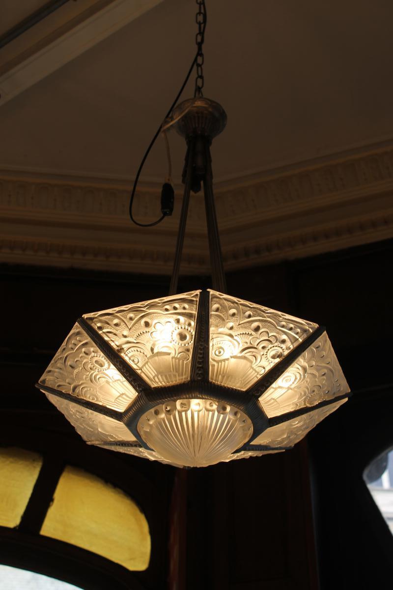 Lustre Art Deco G. Leleu (catégorie: lustres art déco)