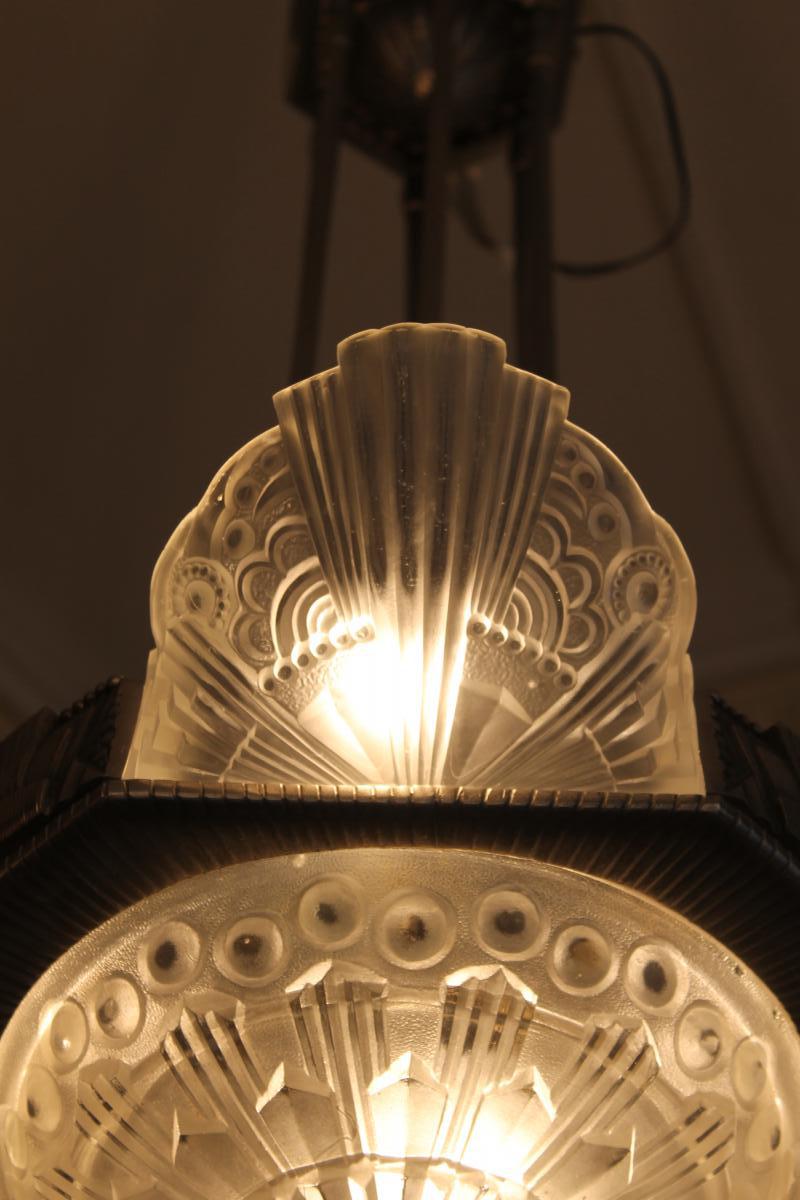 Art Deco Chandelier G. Leleu (category: Chandeliers)-photo-3