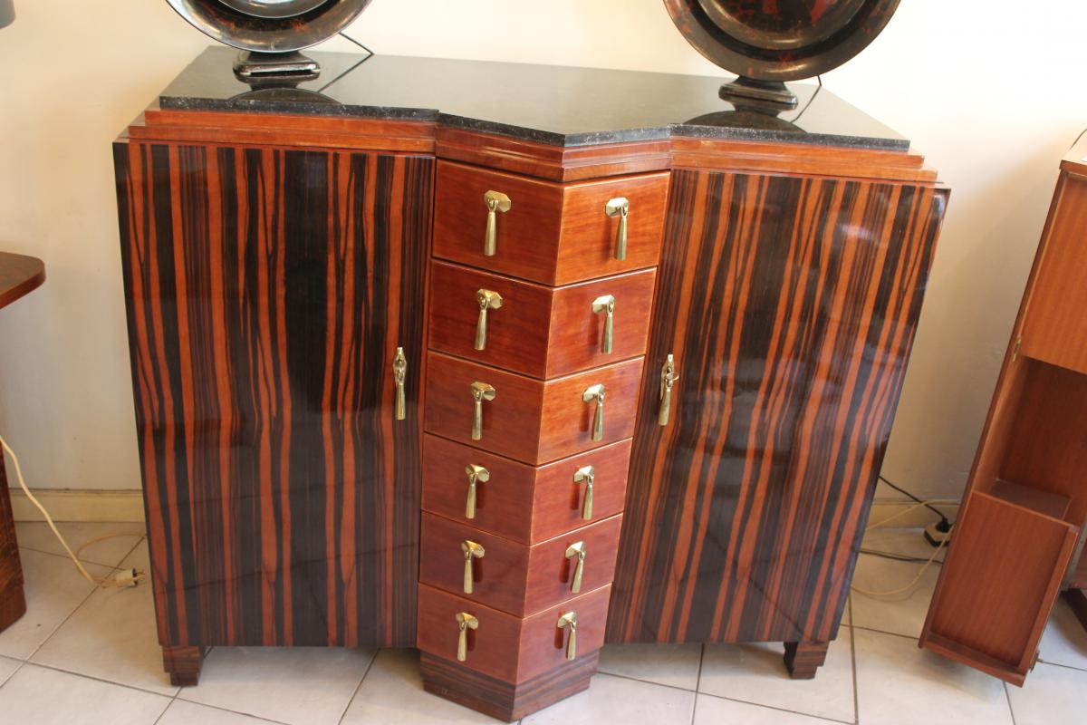 Buffet Art Deco En ébène De Macassar Et Acajou (catégories: Buffets art déco)
