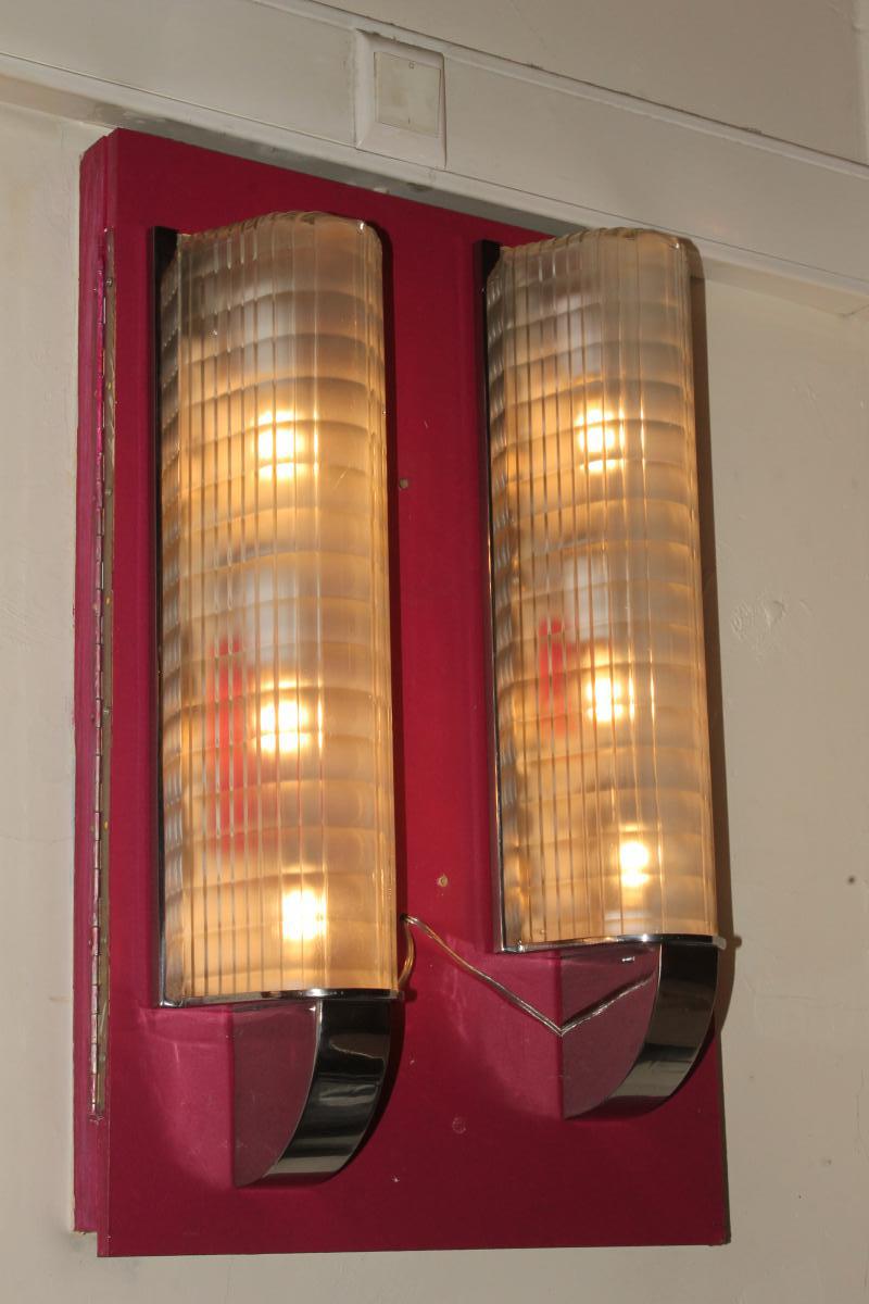 Pair Of Art Deco Wall Model Perzel (category Wall Art Deco)-photo-2