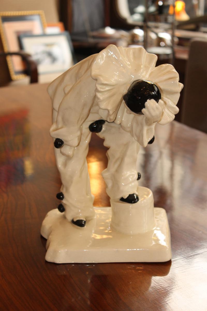 Cracked Art Deco Representative A Pierrot (cat: Ceramic Art Deco 1930)-photo-2