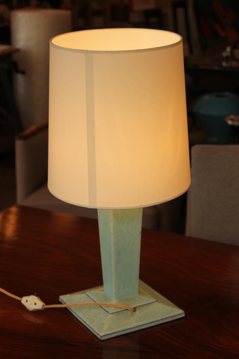 Table Lamp Art Deco Ceramic Boulogne Signed André Fau (cat: Lamps Art Deco 1930)-photo-1