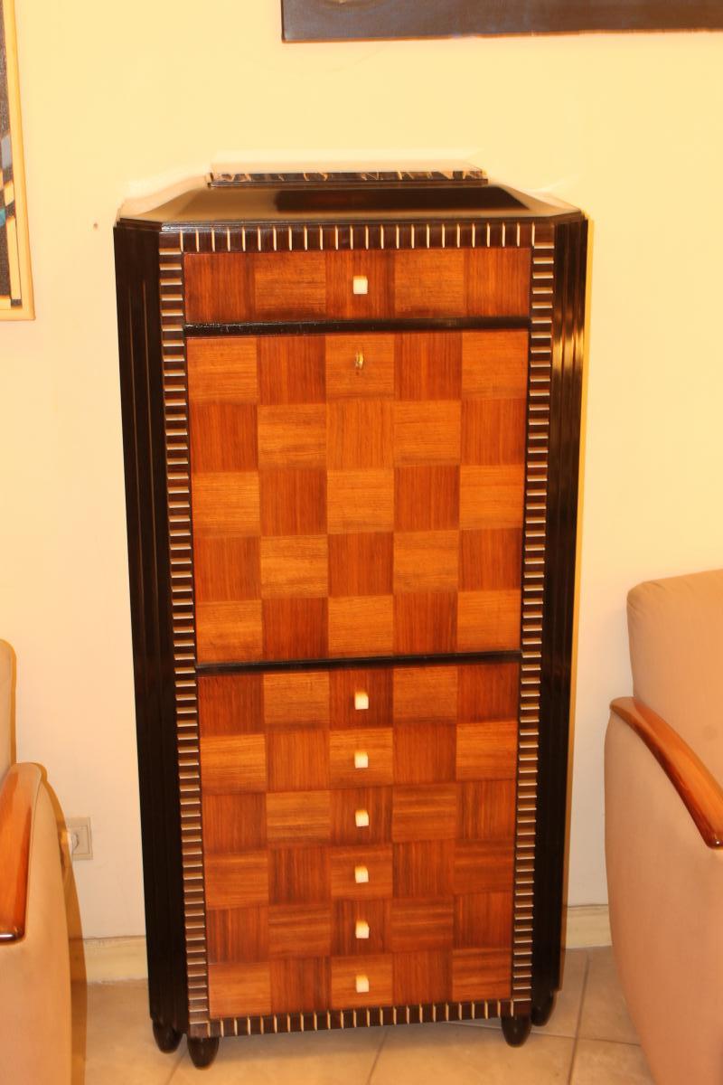 Secrétaire à Abattant Art Deco De La Maison D.i.m (cat: Mobilier - Secrétaires Art Déco 1930)-photo-3