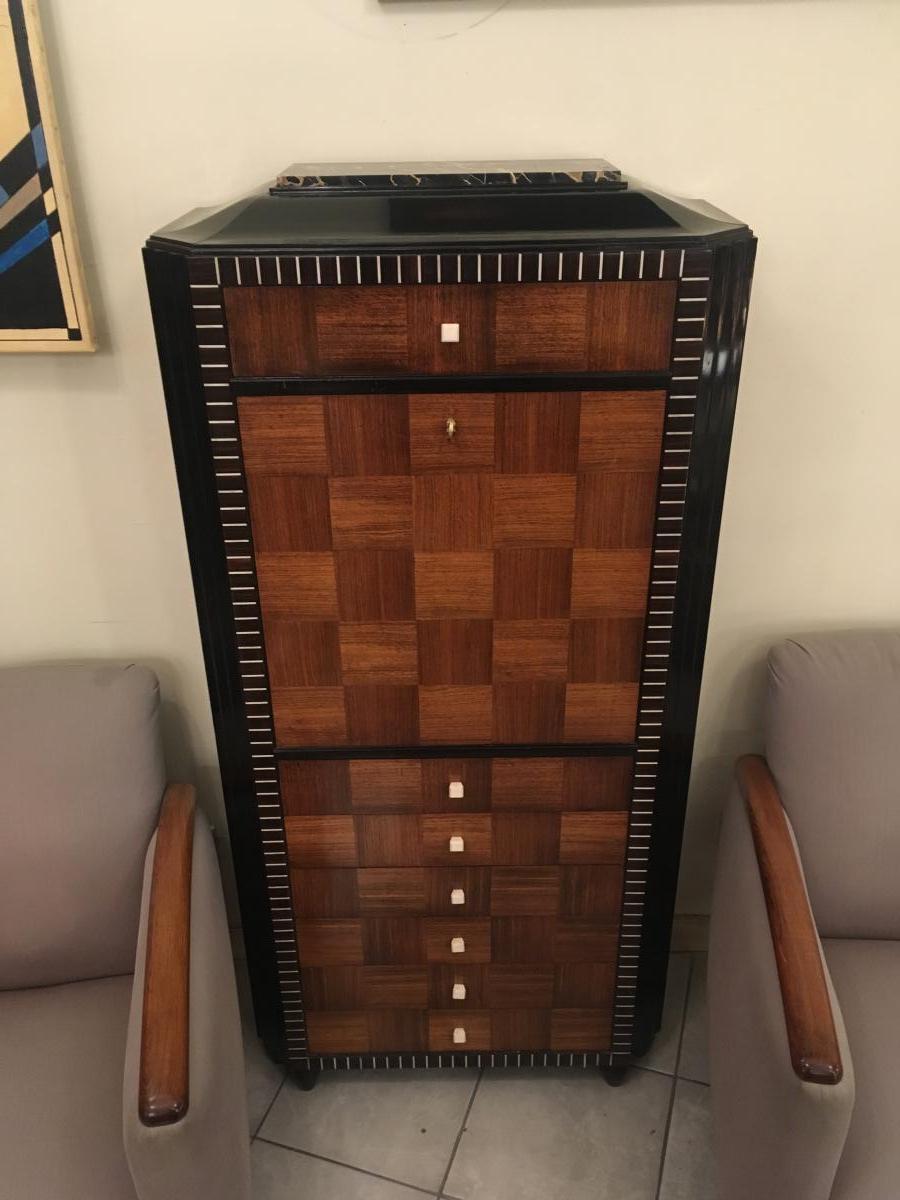 Secrétaire à Abattant Art Deco De La Maison D.i.m (cat: Mobilier - Secrétaires Art Déco 1930)-photo-2