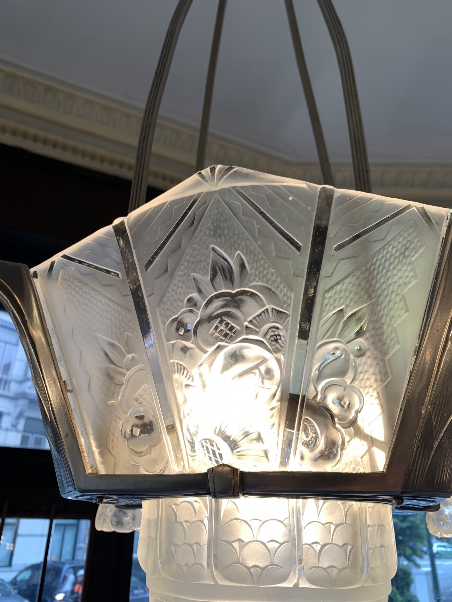 Chandelier Art Deco Glassware Hanots (cat: Chandeliers Art Deco 1930)-photo-5