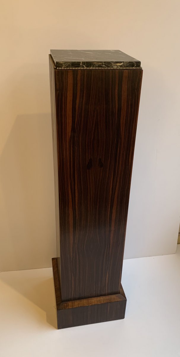 Sellette Art Deco Ebène De Macassar Et Marbre Portor (cat: Sellettes Art Déco 1930)