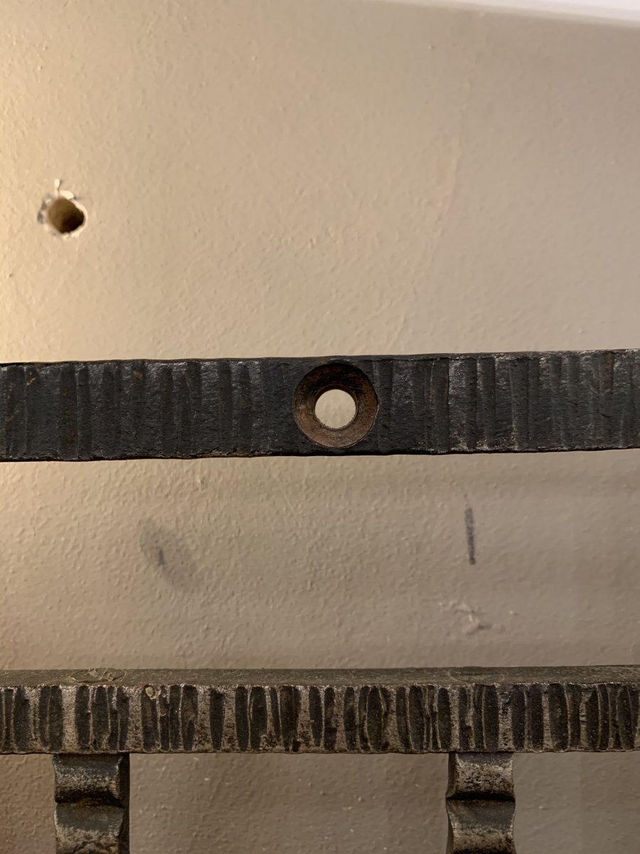 Portemanteau Art Deco Miroir Central Et Verrerie Sabino(dans Le Goût De Brandt - Art Déco 1930)-photo-4