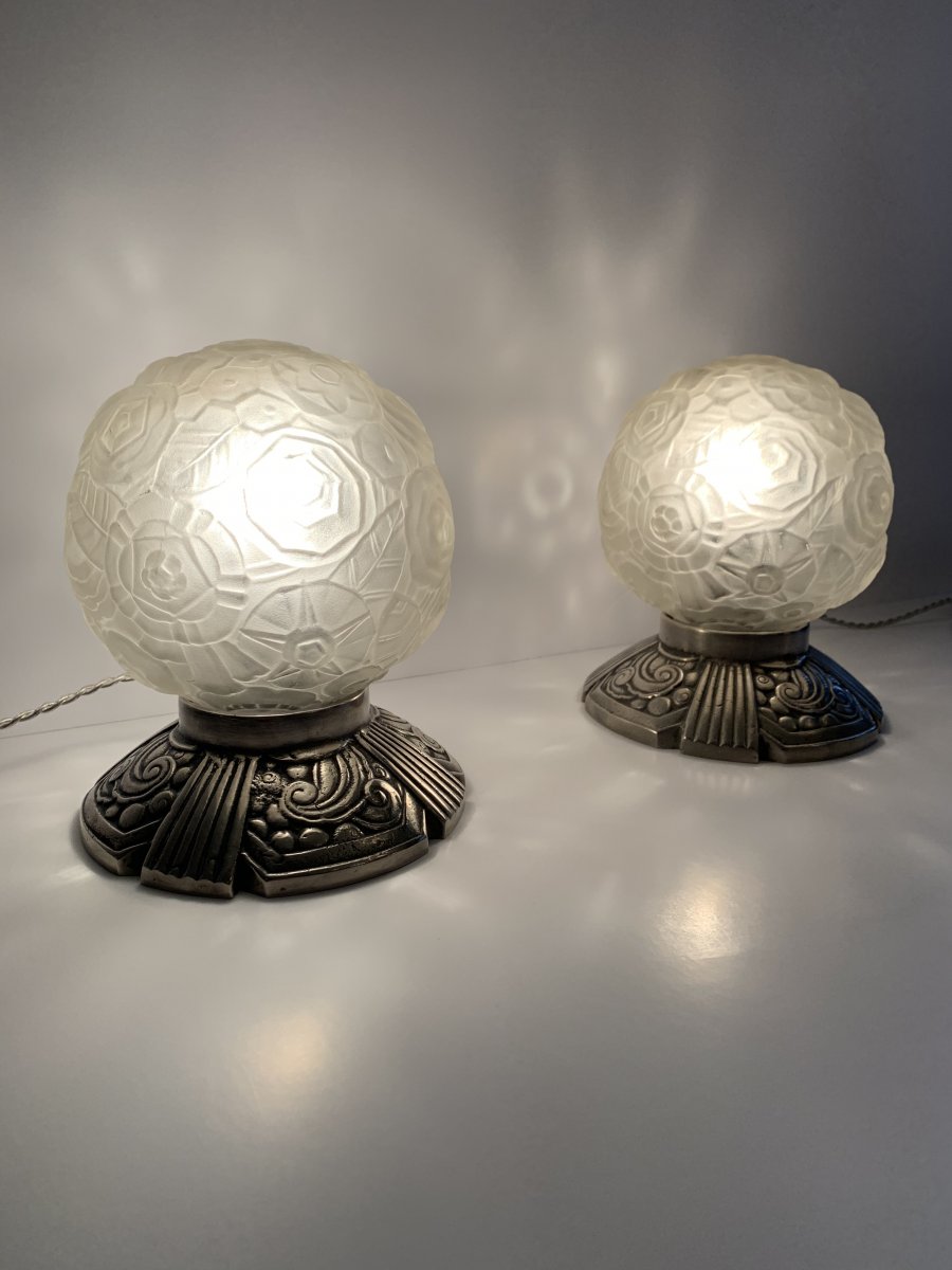 Pair Of Art Deco Lamps 