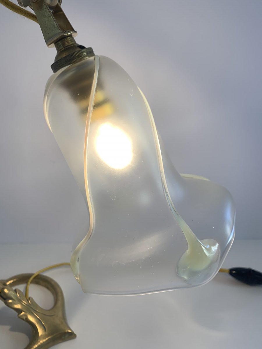 Rare Lampe Arts and Crafts W.A.S Benson Circa 1900 (Lampes art nouveau 1890-1910) -photo-3