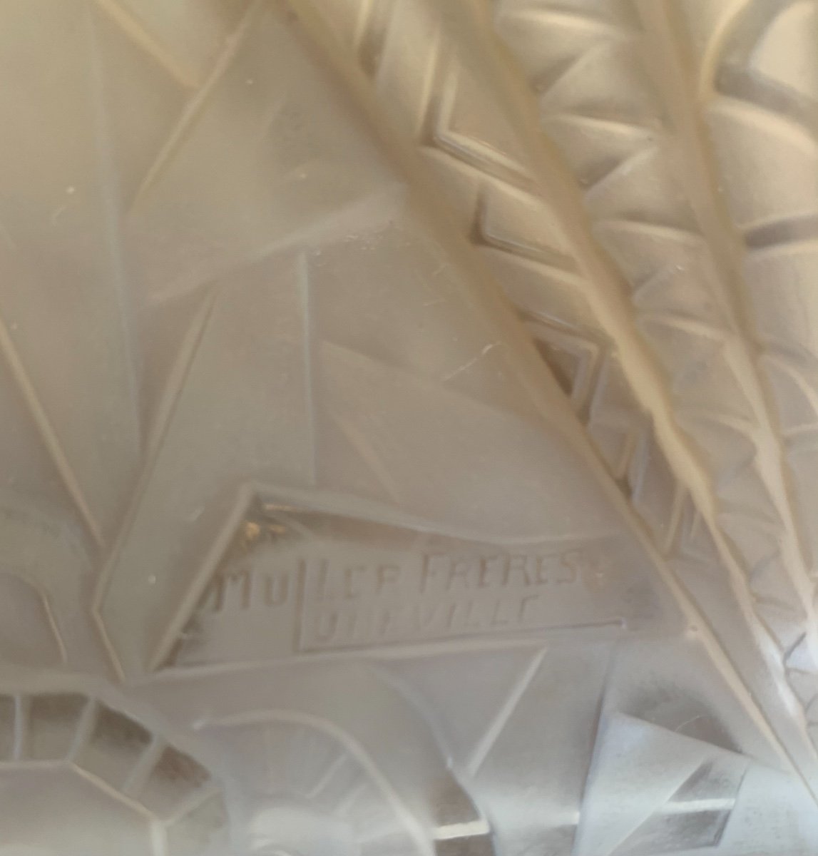 Set Of Three Art Deco Sconces Signed Müller Frères (art Deco Sconces 1930)-photo-7