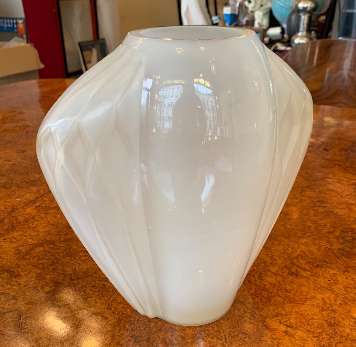 Rare Vase Art Déco Modèle « AMPHORE«  Signé André Hunebelle ( Vases Art Deco 1930 ) -photo-3