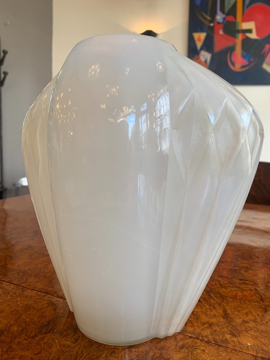 Rare Vase Art Déco Modèle « AMPHORE«  Signé André Hunebelle ( Vases Art Deco 1930 ) -photo-2