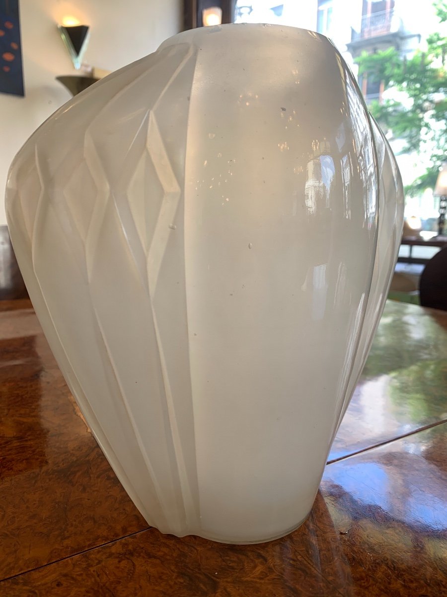 Rare Vase Art Déco Modèle « AMPHORE«  Signé André Hunebelle ( Vases Art Deco 1930 ) -photo-3