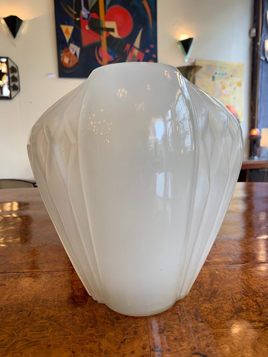 Rare Vase Art Déco Modèle « AMPHORE«  Signé André Hunebelle ( Vases Art Deco 1930 ) -photo-4