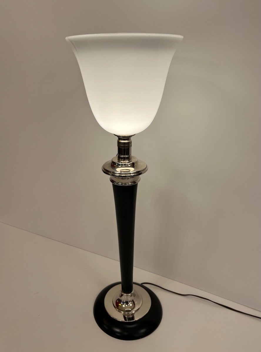 Grande Lampe De Bureau / à Poser Art Déco Mazda 1930 ( Lampe Art Deco - Luminaire 1930 ) 