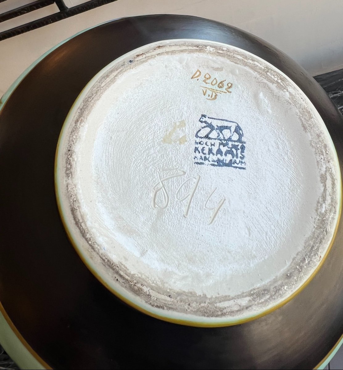 Somptueux Vase Art Déco Boch Kéramis Signé Vittorio Bonuzzi D2062 ( Vases Catteau / 1930 ) -photo-6
