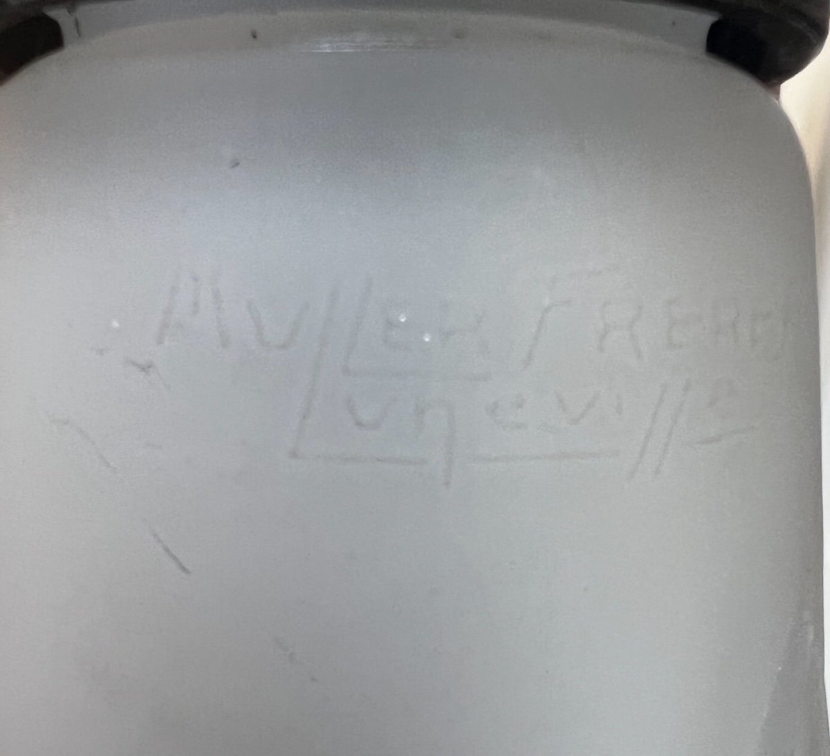 Exceptional Art Deco Lamp With Shaft And Illuminated Hat Signed Müller Frères (1930 Lamps)-photo-8