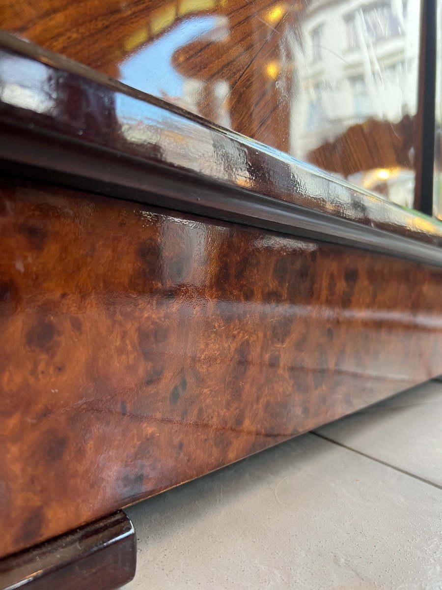 Magnificent Art Deco Buffet In Walnut And Burl Walnut Polished Au Tampon (art Deco Furniture 1930)-photo-8