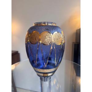 Large Art Deco Vase «  Monarque » Paul Heller / Verrerie De Rupel Boom ( Art Deco Vases 1930 ) 