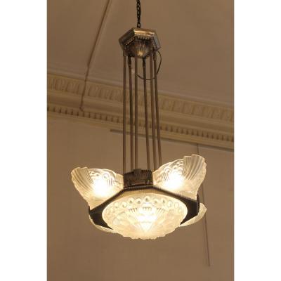 Art Deco Chandelier G. Leleu (category: Chandeliers)