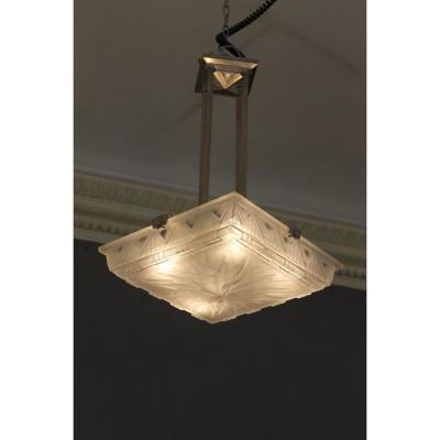 Lustre-suspension Art Deco Müller Frères Lunéville (cat: Plafonnier Art Déco 1930)