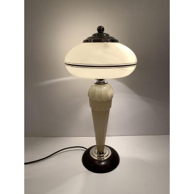 Table / Desk Lamp Art Deco Glass Clichy (cat: Lamps Art Deco 1930)