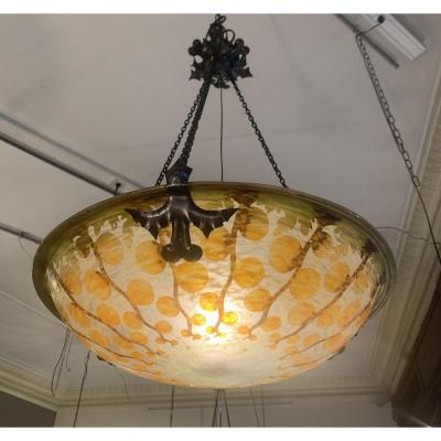 Rare Art Nouveau Lvf Suspension / Vasque 