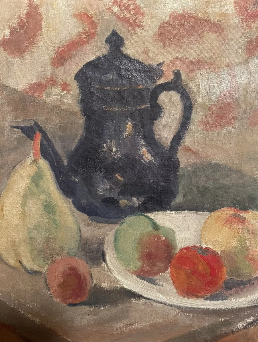 Still Life With Fruit Hst 20th Century-photo-1