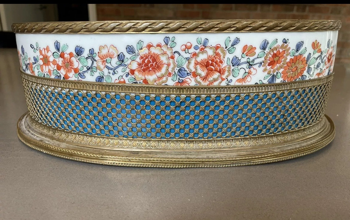 Porcelain Planter, 20th Century Centerpiece-photo-2