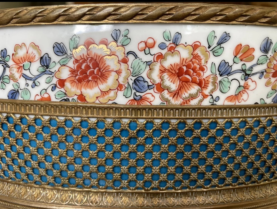Porcelain Planter, 20th Century Centerpiece-photo-3