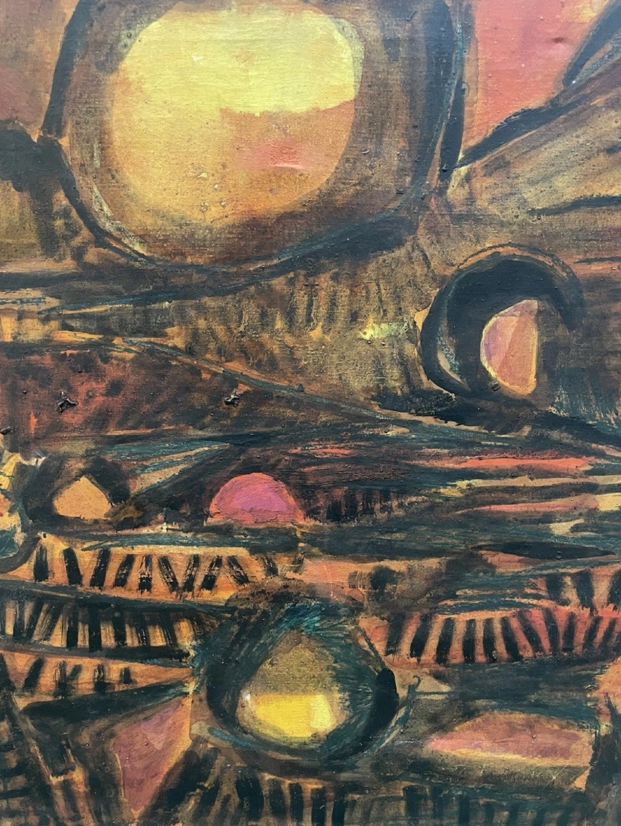 Tableau composition abstraite XXe-photo-4