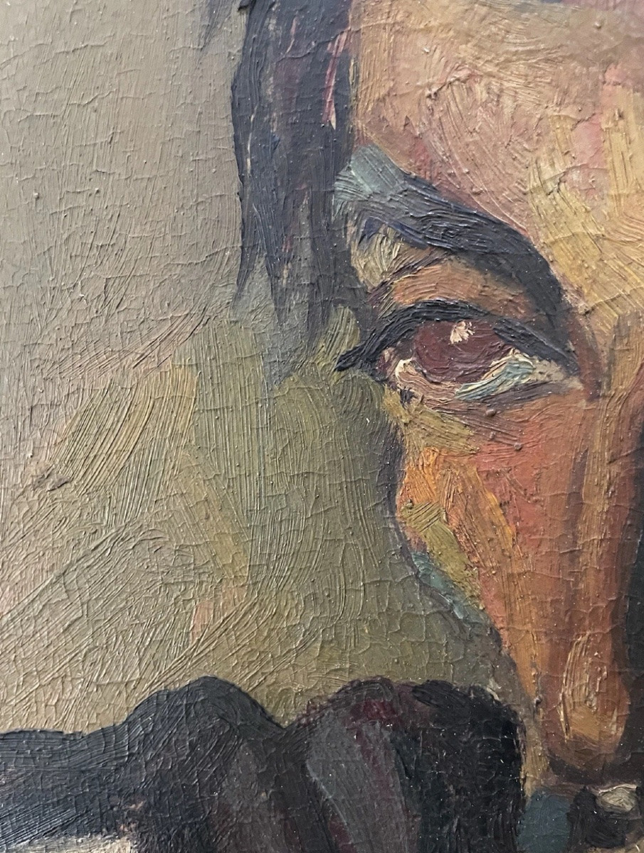 Portrait Of A Man By Myrto Debard 20th Century-photo-3