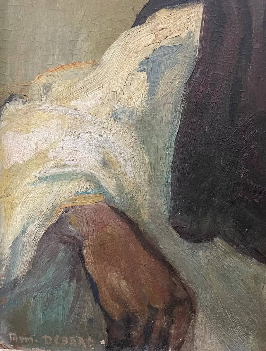 Portrait Of A Man By Myrto Debard 20th Century-photo-4