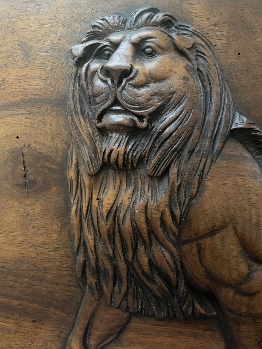 Sculpted Bas-relief Representing A Lion, Late 18th And Early 19th Century -photo-2