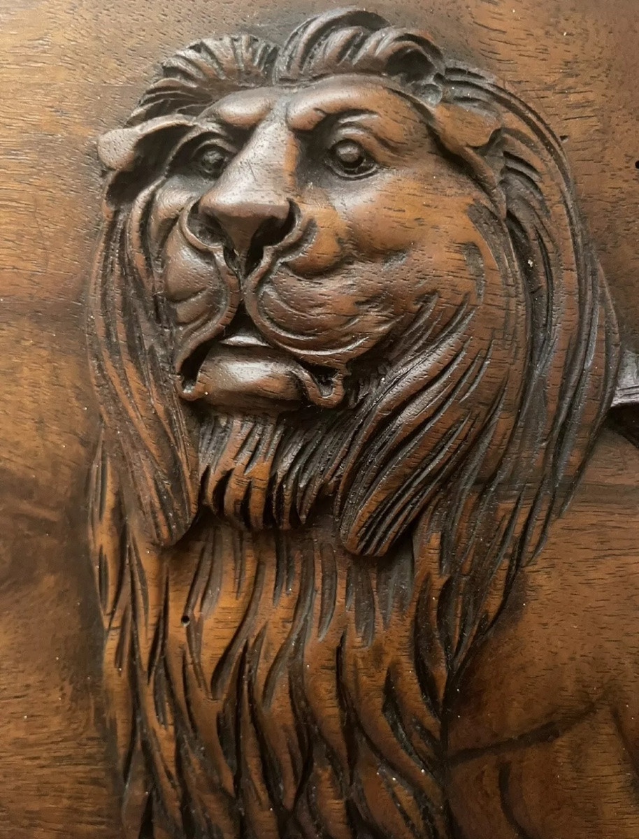 Sculpted Bas-relief Representing A Lion, Late 18th And Early 19th Century -photo-1