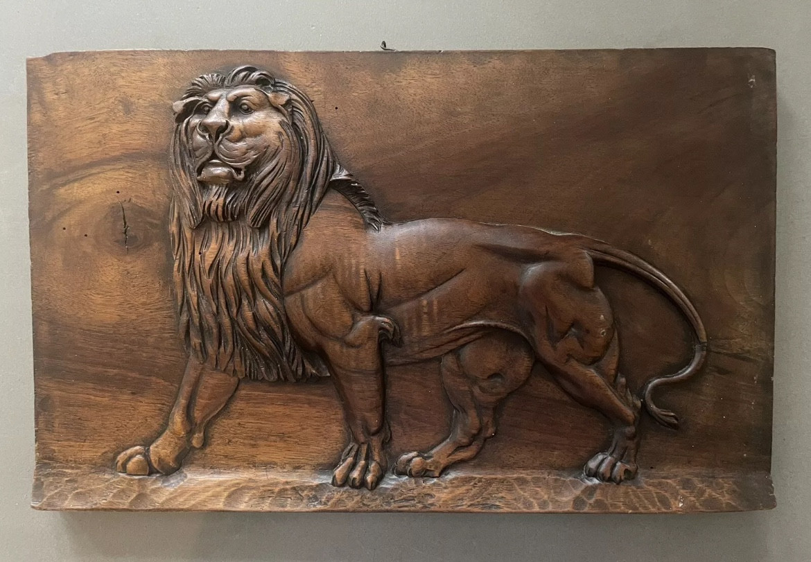 Sculpted Bas-relief Representing A Lion, Late 18th And Early 19th Century 