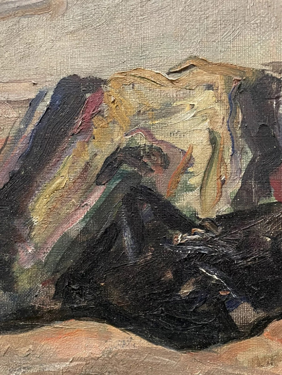 Female Nude Painting, Carlo Cherubini, Hst 20th Century-photo-3