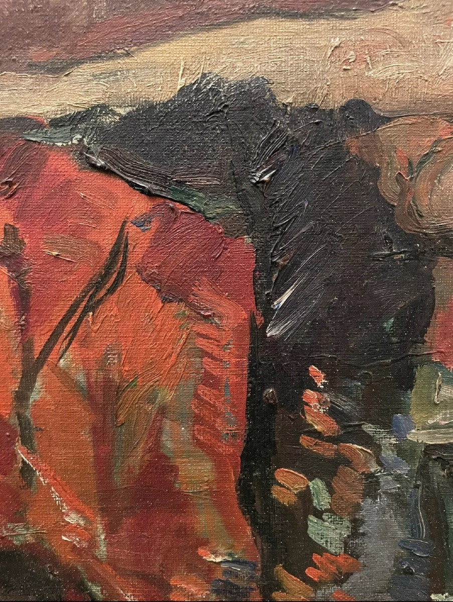 Female Nude Painting, Carlo Cherubini, Hst 20th Century-photo-4