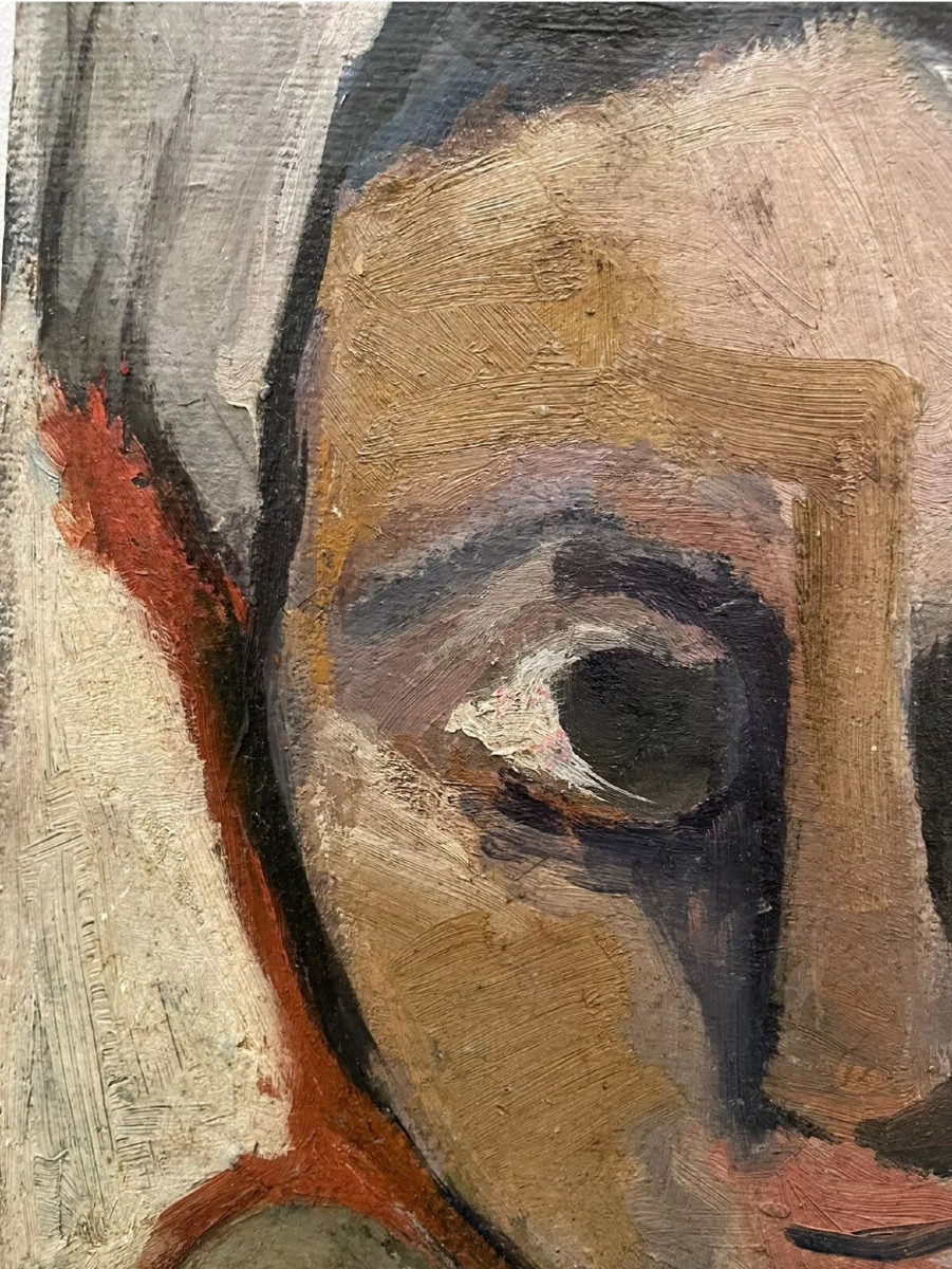 Cubist Portrait Painting 1965-photo-3