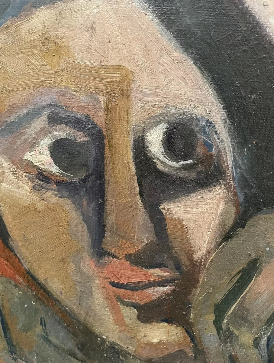 Cubist Portrait Painting 1965-photo-4
