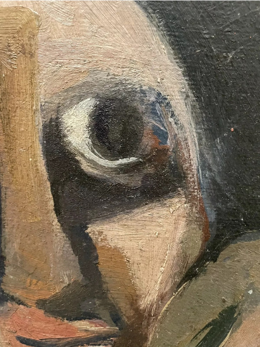 Cubist Portrait Painting 1965-photo-5