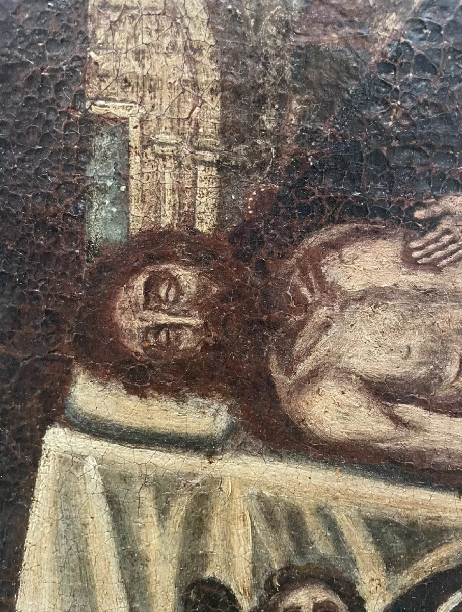 Pieta Painting 17th Century Virgin From Las Angustias De Granada-photo-2