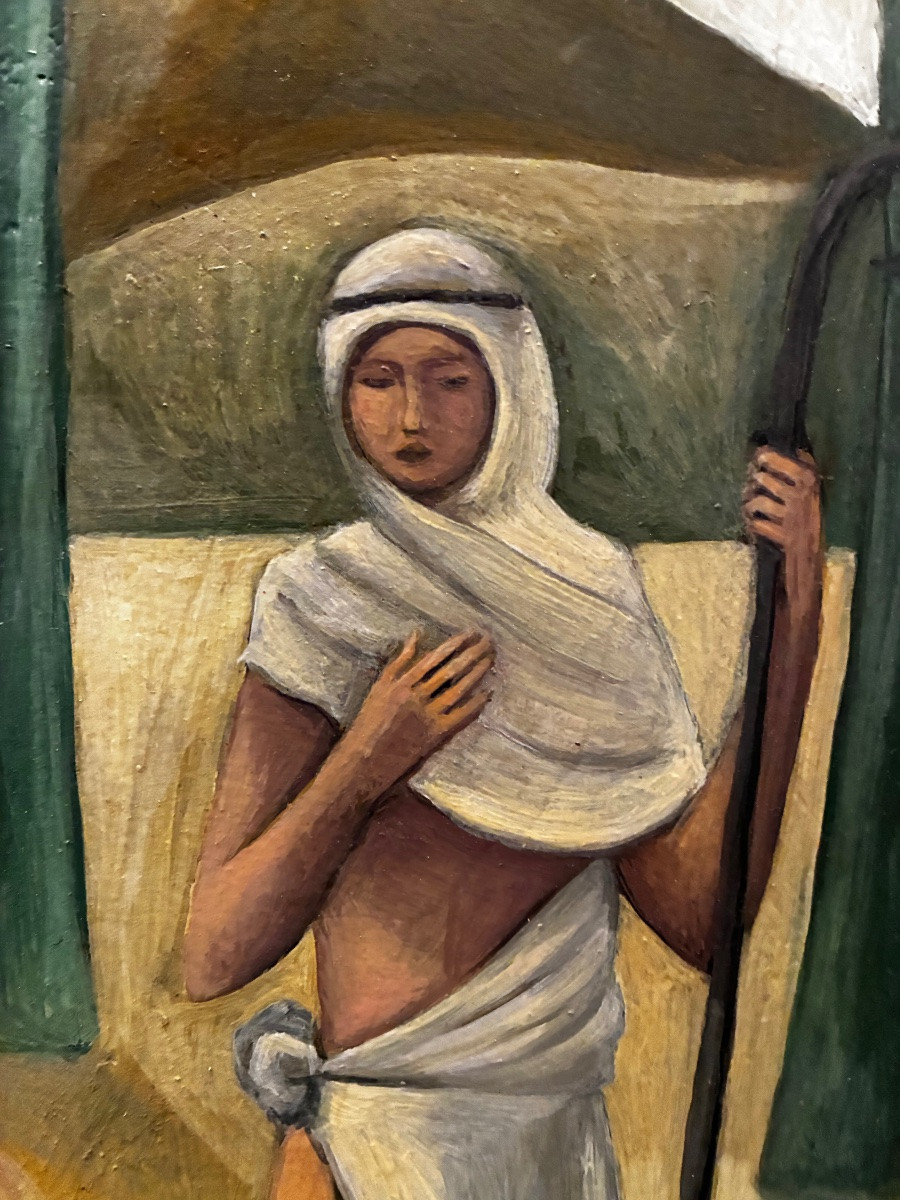 Orientalist Scene Painting Signed Sergeff, 20th Century-photo-2