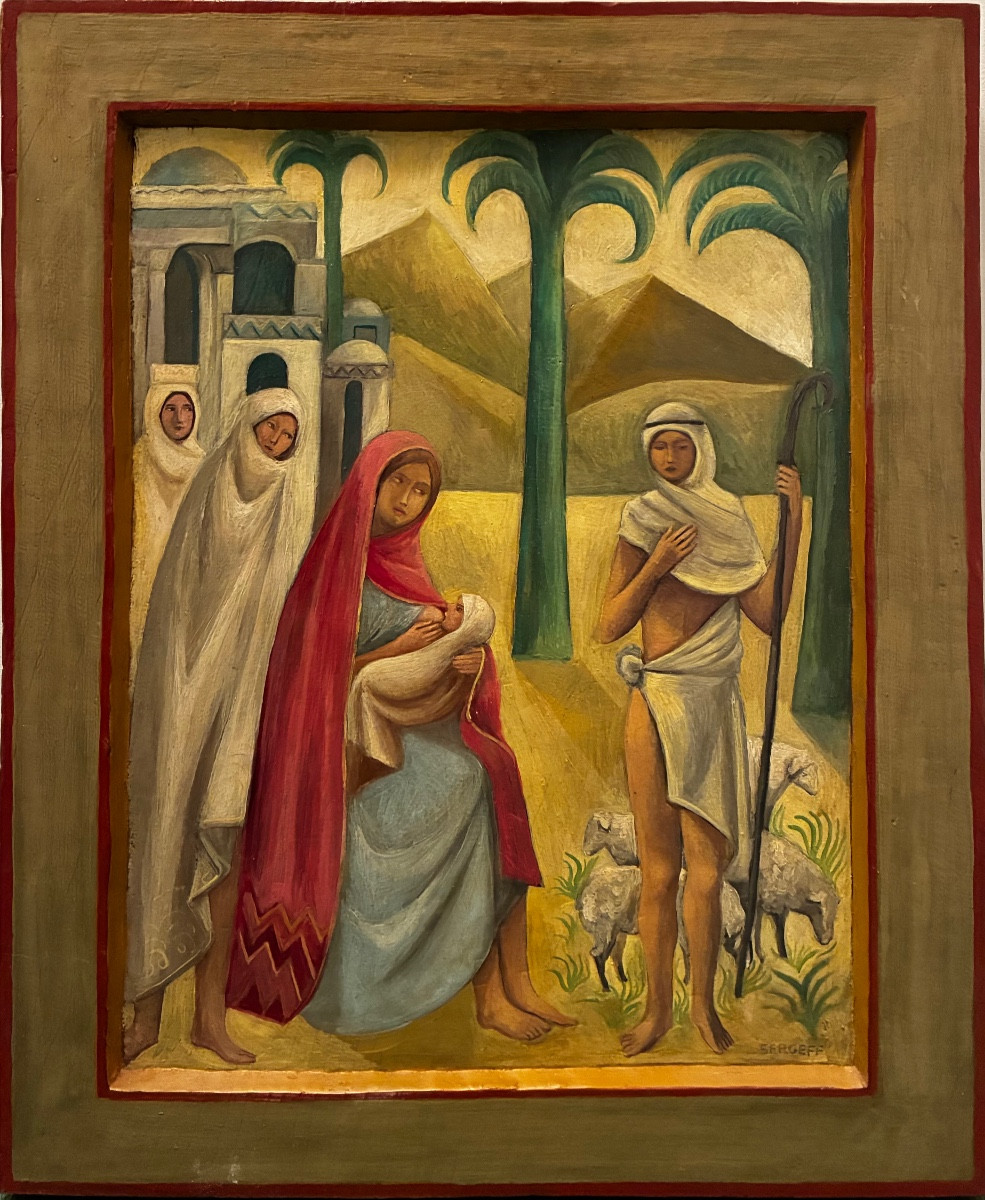 Orientalist Scene Painting Signed Sergeff, 20th Century